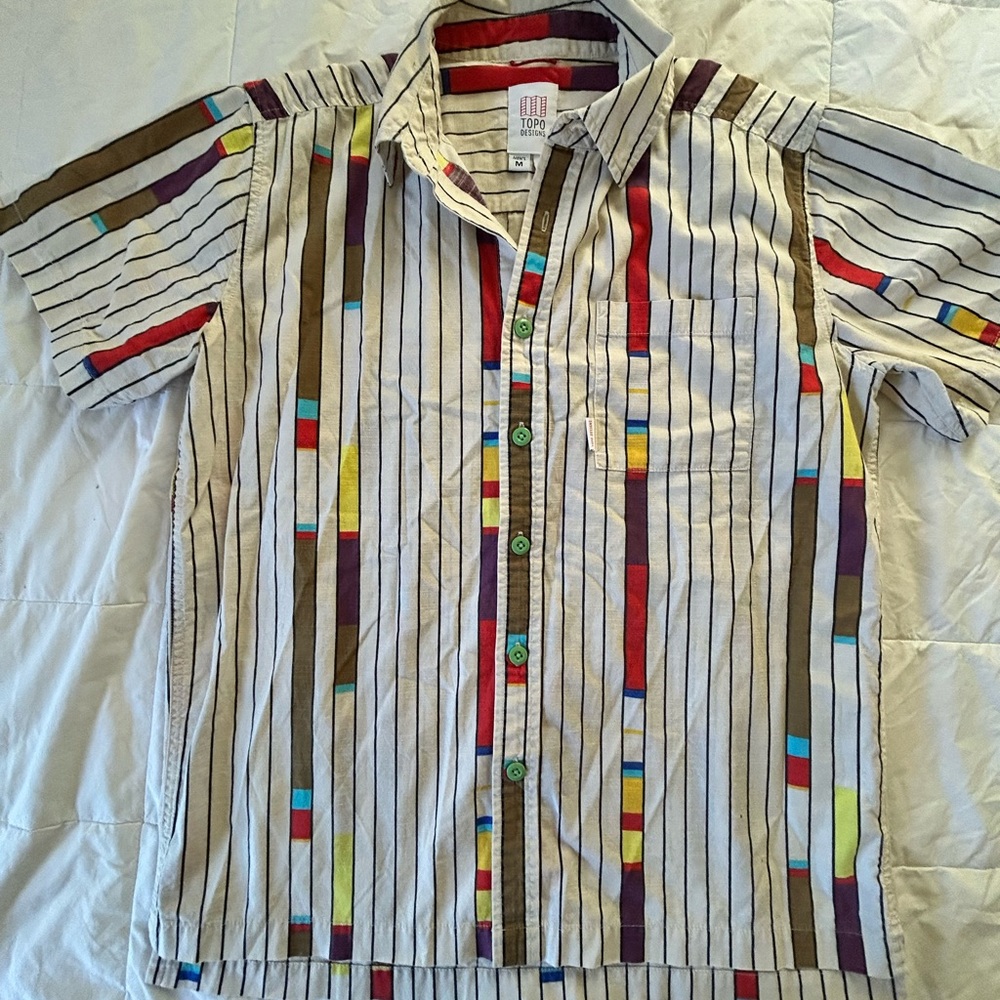 Topo Designs Multicolor Striped Men's RouteShirt